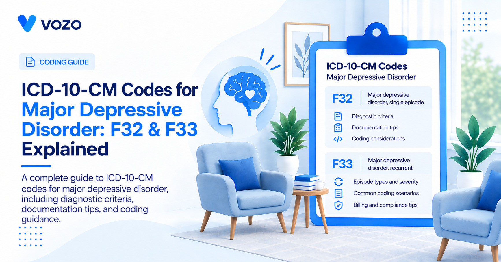 ICD-10-CM Codes for Major Depressive Disorder: F32 & F33 Explained
