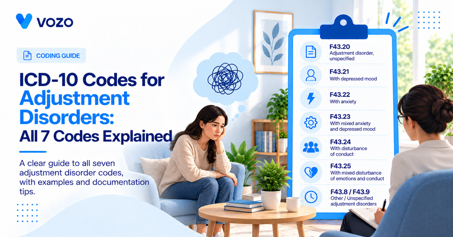 ICD-10 Codes for Adjustment Disorders: All 7 Codes Explained